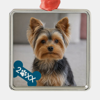 Ornamento De Metal Impressão de Pata de Foto de Pet Personalizada