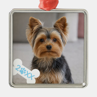 Ornamento De Metal Impressão de Pata de Foto de Pet Personalizada