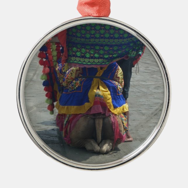 Ornamento De Metal Impressão/Gráfico Whimsical Camel Art (Frente)