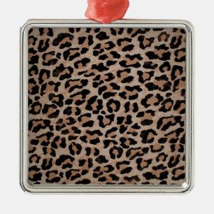 Ornamento De Metal impressão-leopardo-de-chita