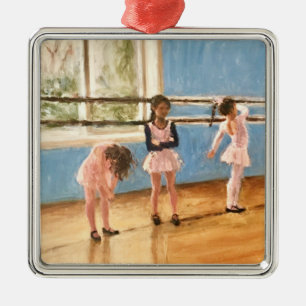 Ornamento De Metal Impressionista Ballerinas em Pintura de Classe de 