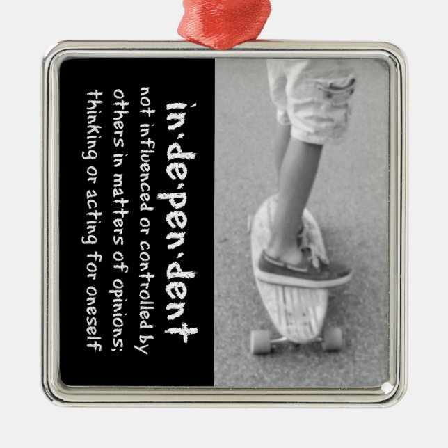 Ornamento De Metal Independência a Longo Prazo (Frente)