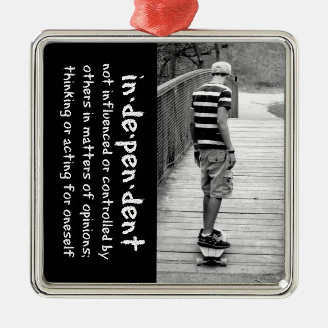 Ornamento De Metal Independência a Longo Prazo (Frente)