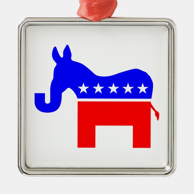 Ornamento De Metal INDEPENDENT & BIPARTISAN - Donkey/Elephant Hybrid (Frente)