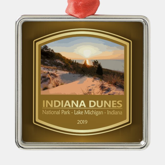 Ornamento De Metal Indiana Dunes NP (PF1) (Frente)