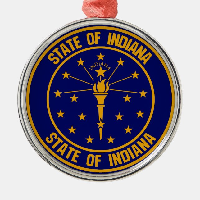 Ornamento De Metal Indiana Round Emblem (Frente)