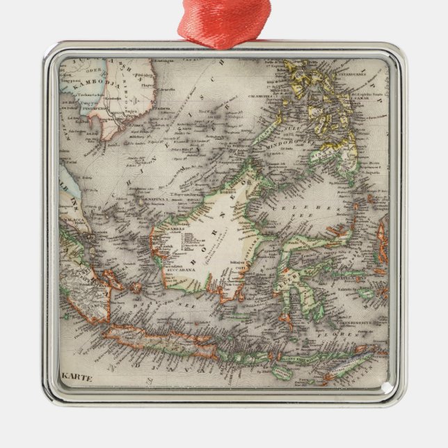 Ornamento De Metal Indonésia, Malaysia (Frente)