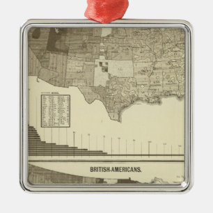 Ornamento De Metal Inglês, Galês, americanos britânicos