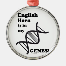 Ornamento De Metal Inglês Horn Está Em Meus Genes