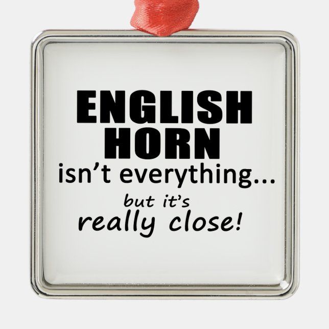 Ornamento De Metal Inglês Horn não é tudo (Frente)