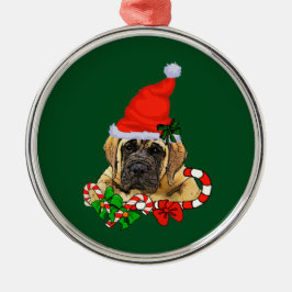 Ornamento De Metal Inglês Mastiff Natal