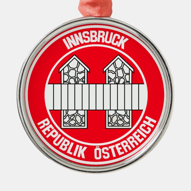 Ornamento De Metal Innsbruck Round Emblem (Frente)