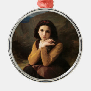 Ornamento De Metal Inocência Mignon de Menina Adolescente, Bouguereau