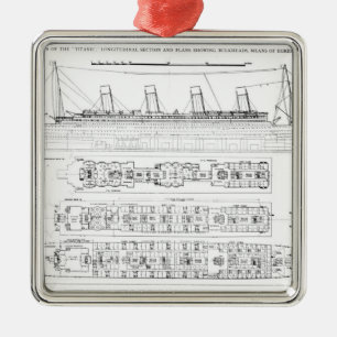 Ornamento De Metal Inquérito na perda do titânico: Sectio transvers