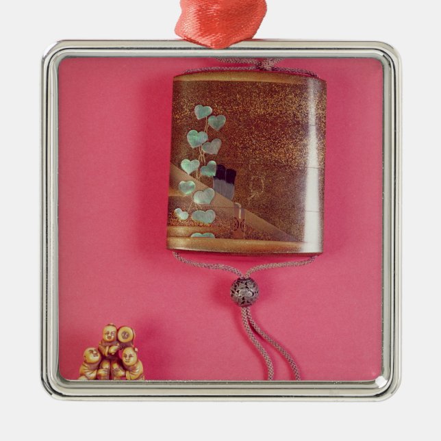 Ornamento De Metal Inro de quatro casos (Frente)