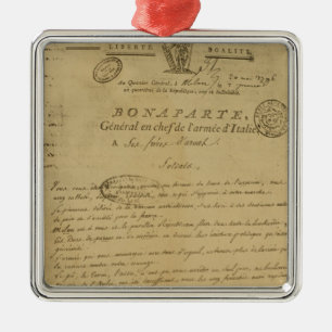 Ornamento De Metal Instruções aos soldados emitidos por Napoleon