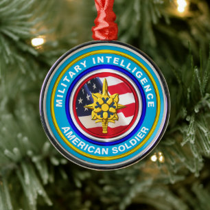 Ornamento De Metal Inteligência Militar - Veterano Keepsaokie