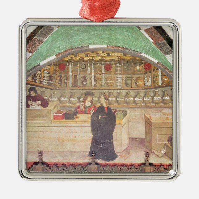 Ornamento De Metal Interior de uma farmácia (Frente)