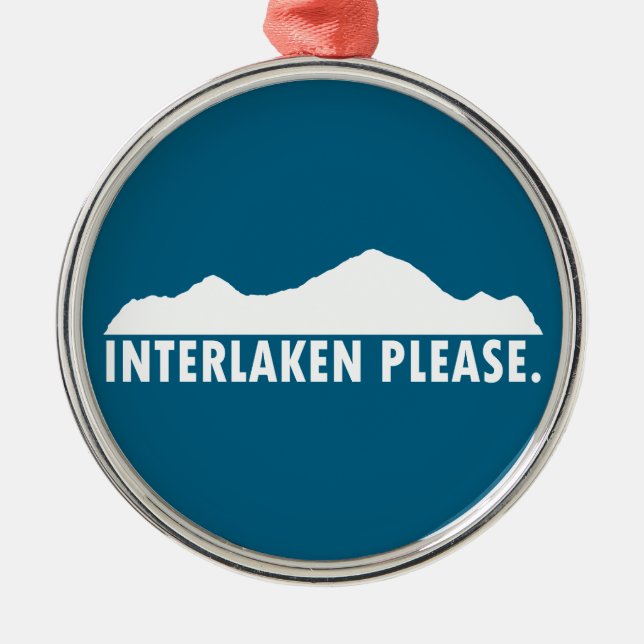 Ornamento De Metal Interlaken Switzerland Please (Frente)
