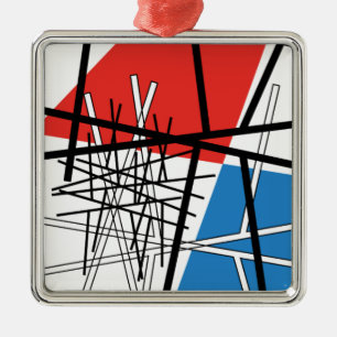 Ornamento De Metal Interseção de Linhas e Planos - Arte Abstrata