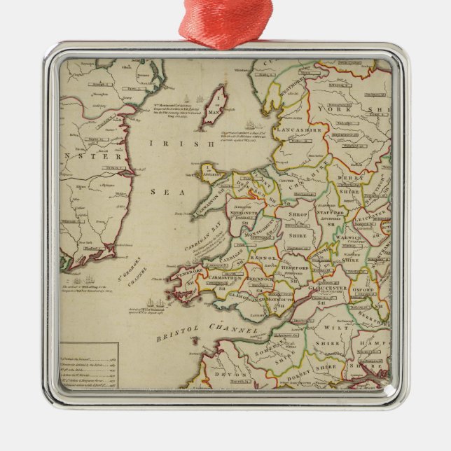 Ornamento De Metal Invasões Inglaterra, Ireland (Frente)