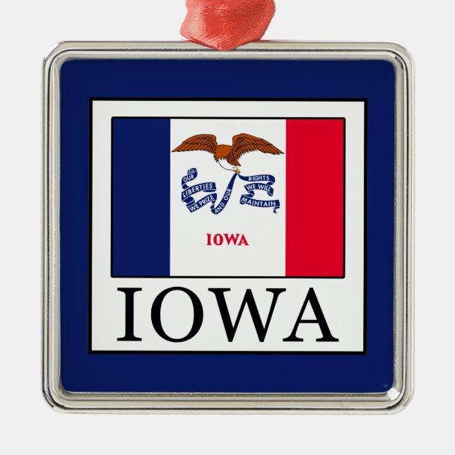 Ornamento De Metal Iowa (Frente)