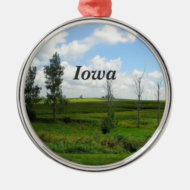 Ornamento De Metal Iowa (Frente)