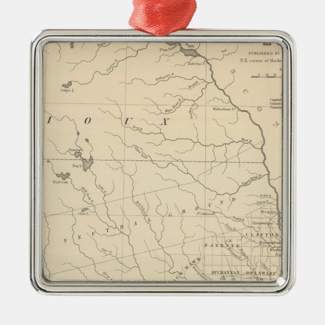 Ornamento De Metal Iowa 2 (Frente)