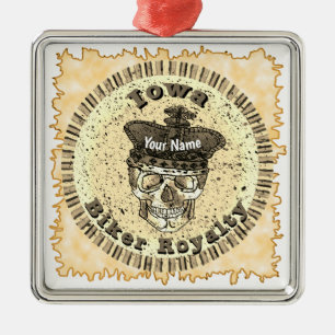 Ornamento De Metal Iowa Biker
