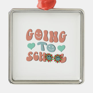 Ornamento De Metal Ir para a escola