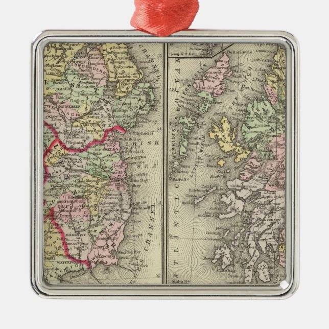 Ornamento De Metal Ireland, Scotland (Frente)