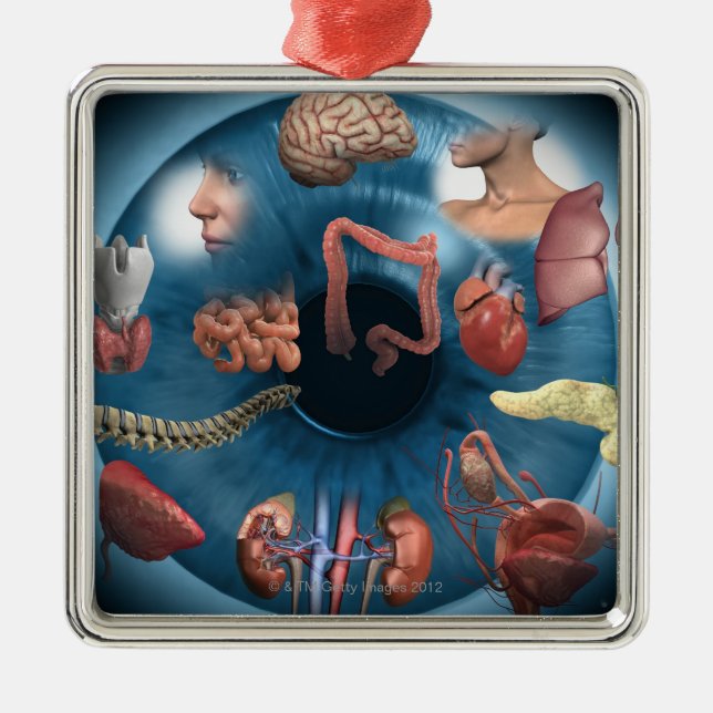 Ornamento De Metal Iridology (Frente)