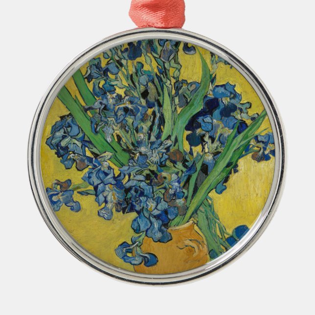 Ornamento De Metal Iris de Van Gogh (Frente)