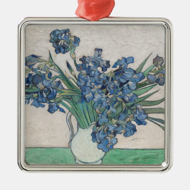 Ornamento De Metal Íris de Vincent van Gogh |, 1890 (Frente)