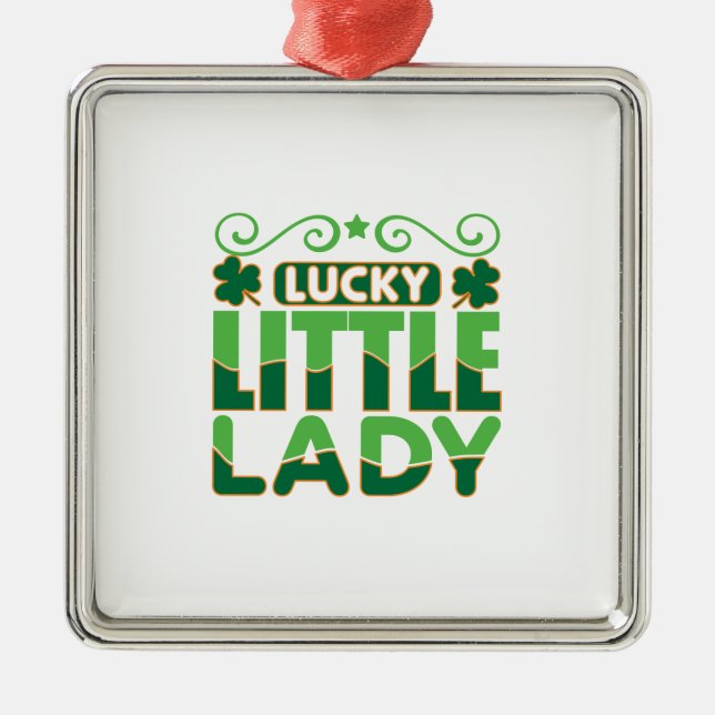Ornamento De Metal Irish Lucky Little Lady (Frente)