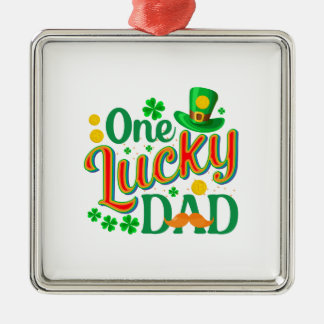 Ornamento De Metal Irish One Lucky Pai