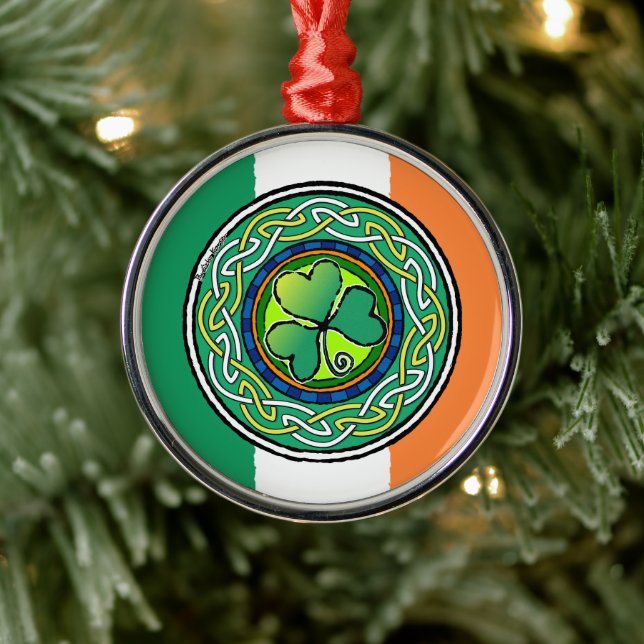 Ornamento De Metal Irish shamrock (Árvore)