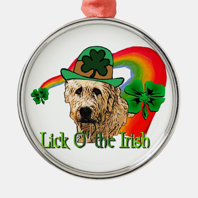 Ornamento De Metal Irish Wolfhound St Patricks (Frente)