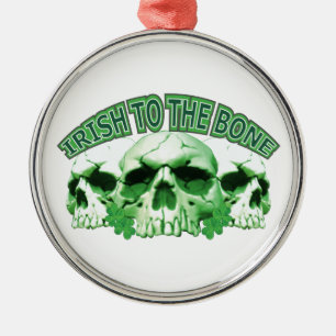 Ornamento De Metal Irlandês ao crânio ósseo