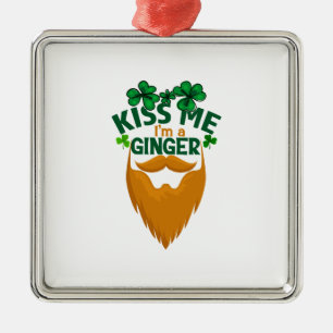 Ornamento De Metal Irlandês Me Beija Sou Um Ginger