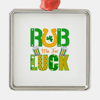 Ornamento De Metal Irlandês Me Esfregue Por Sorte