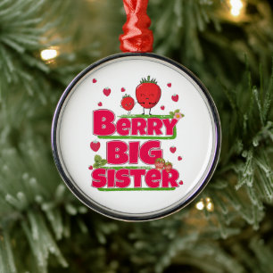 Ornamento De Metal Irmã Berry Big - Lúpulo de Morango Bonito