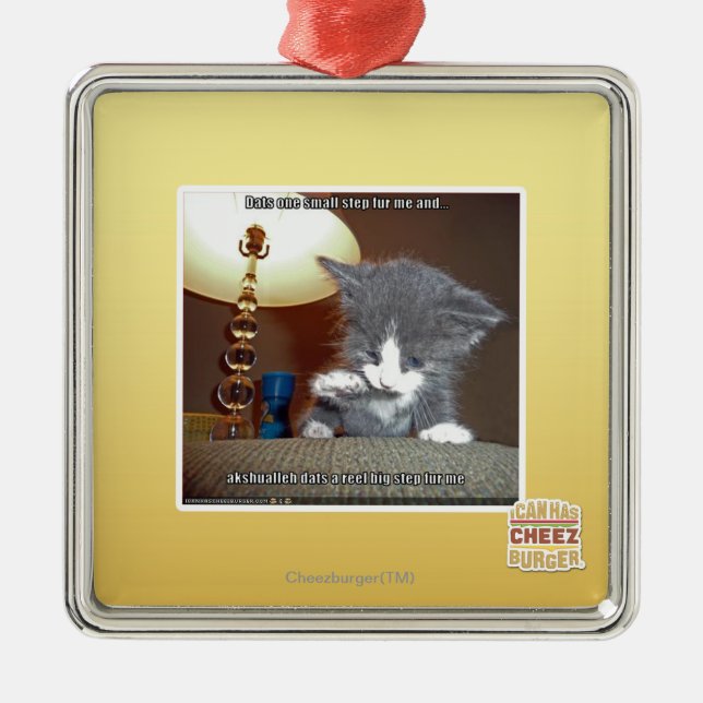 Ornamento De Metal Isso é um pequeno passo para mim (Frente)