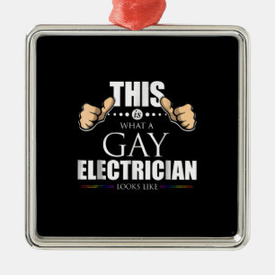 Ornamento De Metal Isto É O Que Um Elétrico Gay parece LGBT