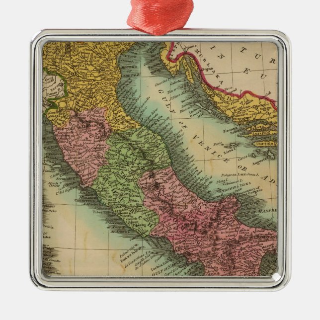 Ornamento De Metal Italia 3 (Frente)