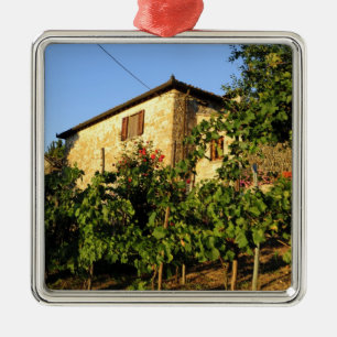 Ornamento De Metal Itália, Toscana, Greve. Cenas de vinho no final do