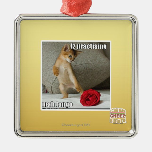 Ornamento De Metal Iz que pratica o tango do mah (Frente)