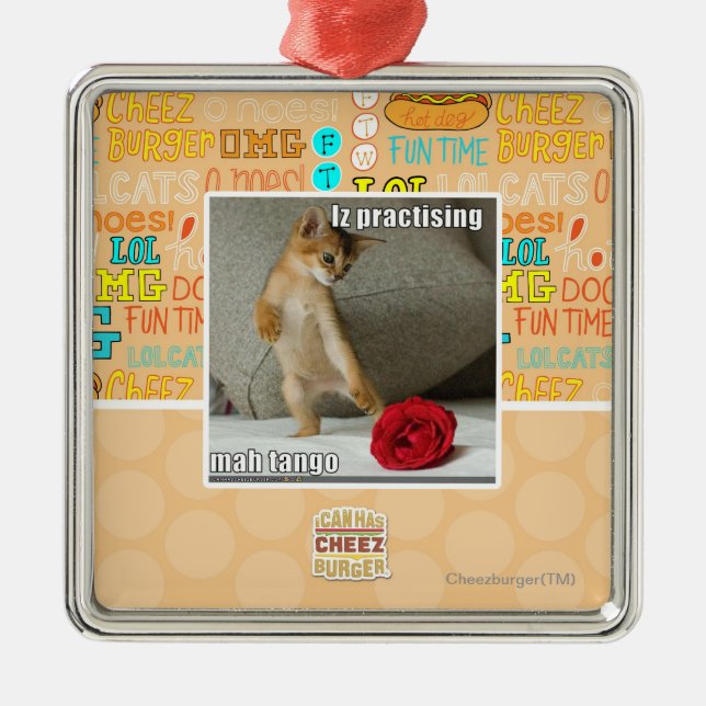 Ornamento De Metal Iz que pratica o tango do mah (Frente)