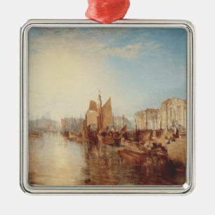 Ornamento De Metal J.M.W. Turner: Porto de Dieppe Arte Romântica Fina