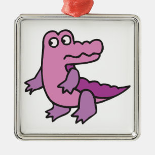 Ornamento De Metal jacaré roxo giro